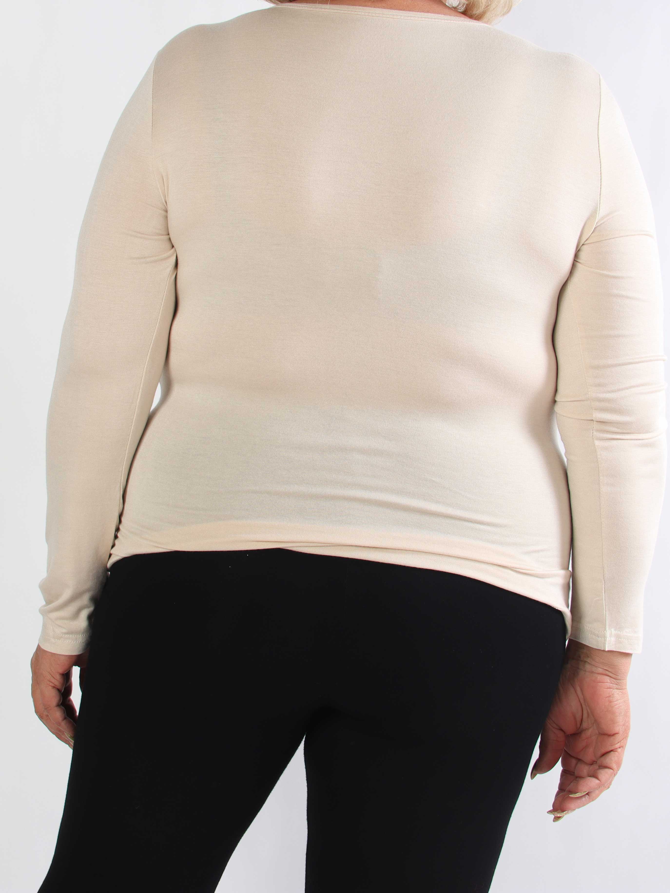 Othilia - Blød langærmet basis bluse